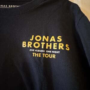 Jonas Brothers Five Albums One Night Tour Black Graphic T-Shirt